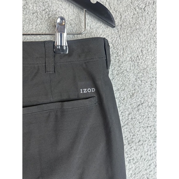 Izod Golf Pants Mens 32x30 Black Stretch Performance Lightweight Trousers Preppy - Picture 6 of 9